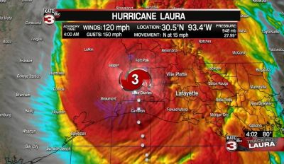 ハリケーン「ローラ」の状態