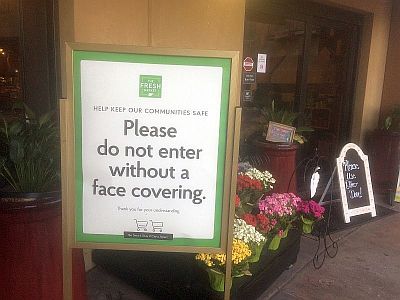 マスクなしお断り看板