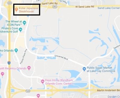 レストランの地図