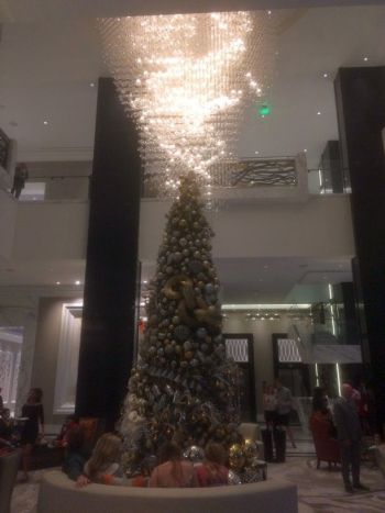 点灯前のクリスマスツリー