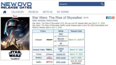 スターウォーズのレンタル開始日