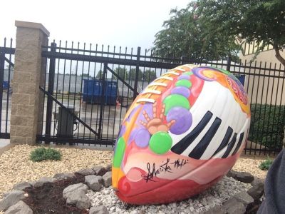 フットボールのオブジェ