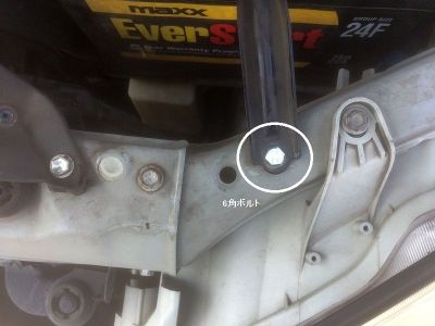 ボックスを固定するボルトの位置