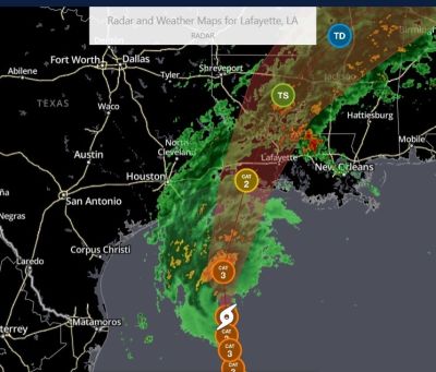 ハリケーン・デルタの予想勢力