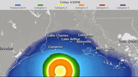 ハリケーン・デルタの予想進路