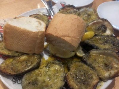 炭火焼きの牡蠣