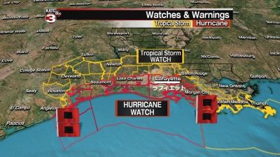 ラフィエット付近の予想