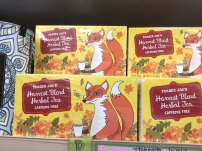 リスの絵があるお茶