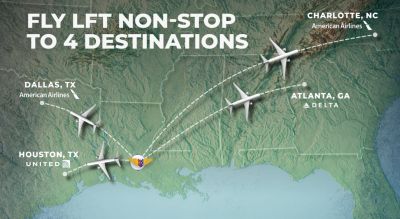 ルイジアナ空港からの行先