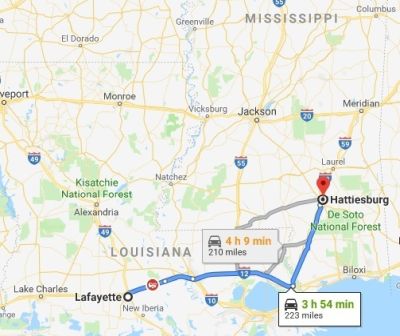 ハティスバーグへの道のり