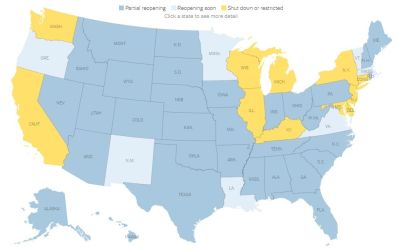 州単位のシャットダウン状況