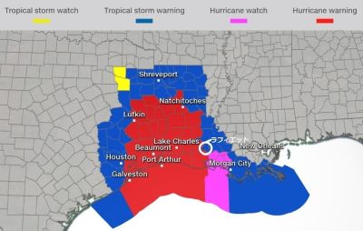 ハリケーン・ウオッチ地域