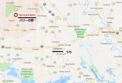 ハリケーンの位置