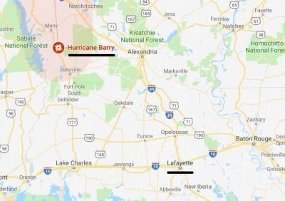 ハリケーンの位置