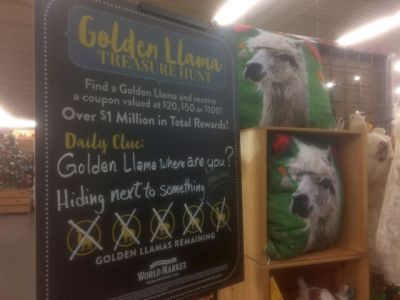 ラマちゃんを探せポスター